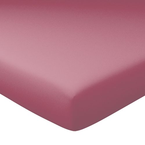 Drap-housse Grand Bonnet 160x200x32 Rose Framboise En Coton