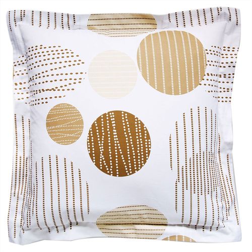 Taie Volant 65x65 Beige En Coton