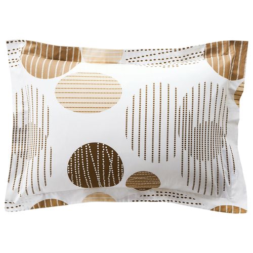 Taie Volant 65x65 Beige En Coton