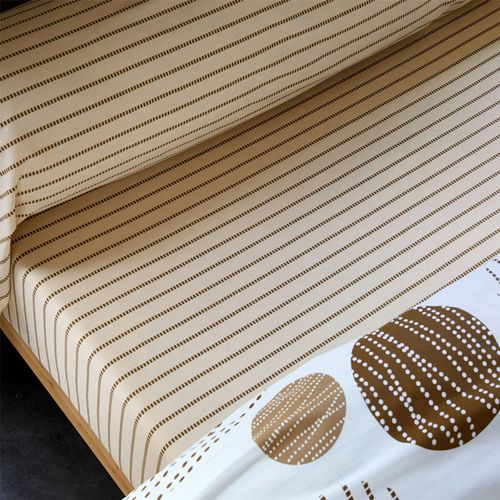 Housse De Couette 140x200 Beige En Coton