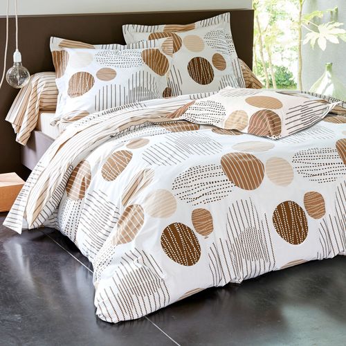 Housse De Couette 140x200 Beige En Coton