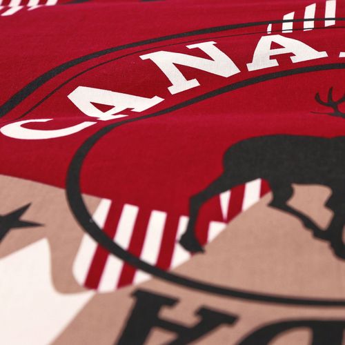 Housse De Couette 240x220 Rouge En Coton