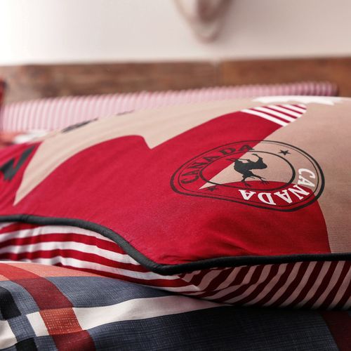 Taie Sac 65x65 Rouge En Coton