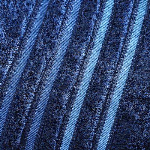 Serviette De Toilette 50x100 Bleu Marine En Acrylique