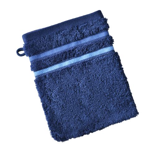Gant De Toilette 15x21 Bleu Marine En Acrylique