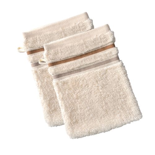 Gant De Toilette 15x21 Blanc Écru En Acrylique