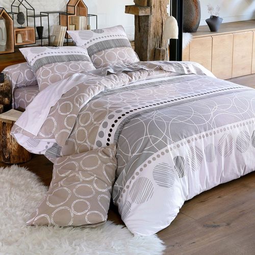 Housse De Couette 140x200 Beige En Coton