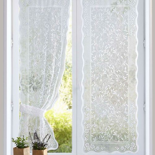 Voilage Droit 60x220 Blanc En Polyester