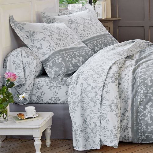 Housse De Couette 200x200 Gris En Coton