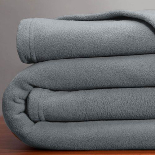 Couverture Tempérée 220x240 Gris En Polyester