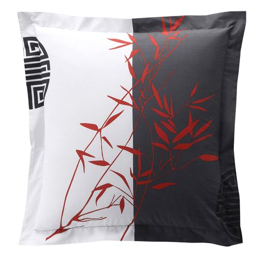 Taie Volant 50x70 Gris Anthracite En Coton