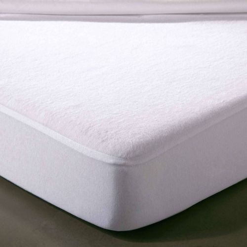Protège Matelas Grands Bonnets 160x200x30 Blanc En Coton