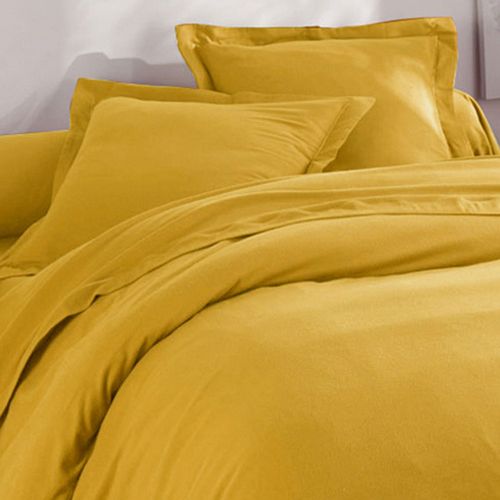 Drap-housse 160x200x28 Jaune Moutarde En Coton