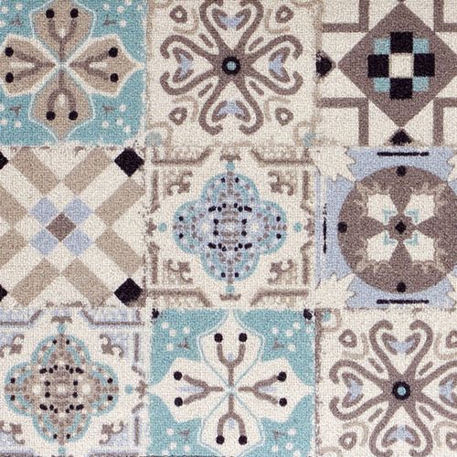 Tapis De Cuisine Unique Bleu En Textile