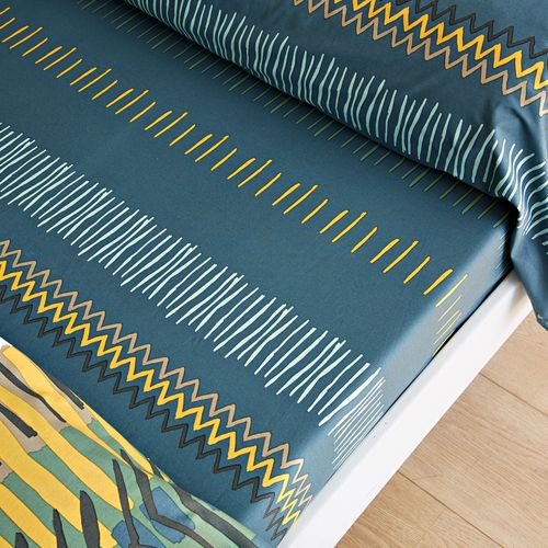 Housse De Couette 140x200 Bleu En Coton