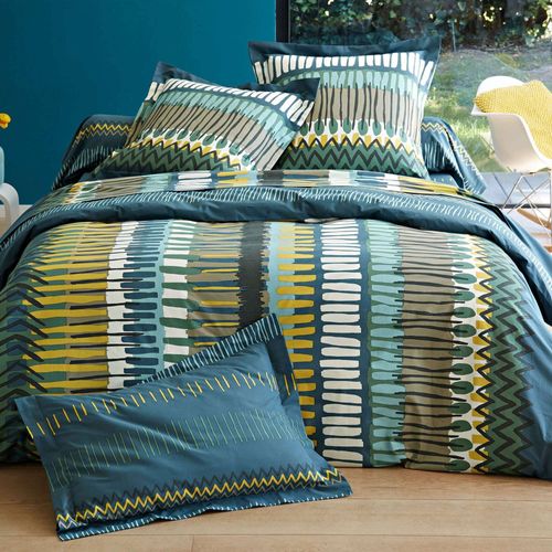 Housse De Couette 140x200 Bleu En Coton