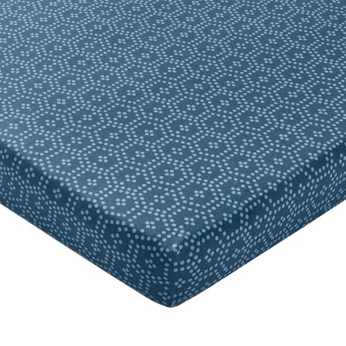Drap-housse 90x190x28 Bleu En Coton
