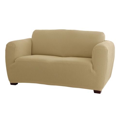 Housse Canapé 3 Places Beige En Polyester