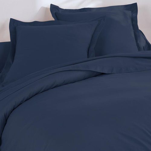 Housse De Couette 200x200 Bleu Marine En Coton