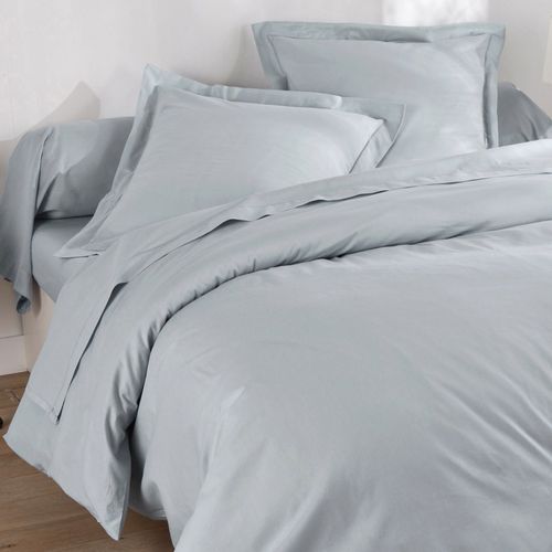 Housse De Couette 200x200 Gris Perle En Coton