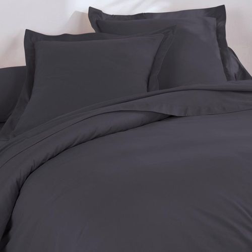 Drap-housse 140x200x28 Gris Souris En Coton