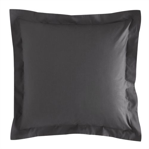 Taie Volant 50x70 Gris Souris En Coton