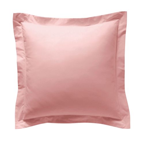 Taie Volant 63x63 Rose Thé En Coton