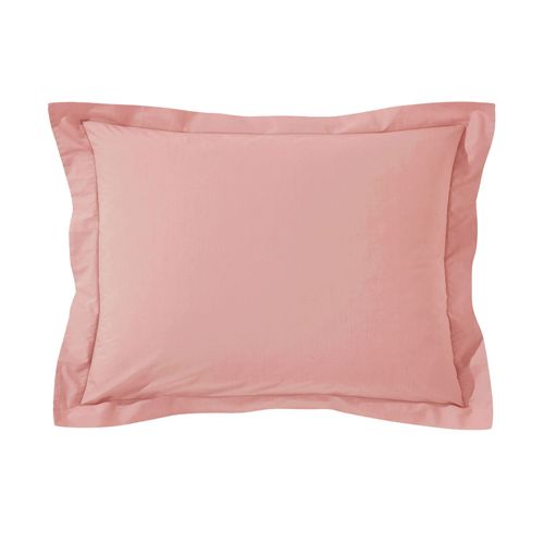 Taie Volant 63x63 Rose Thé En Coton