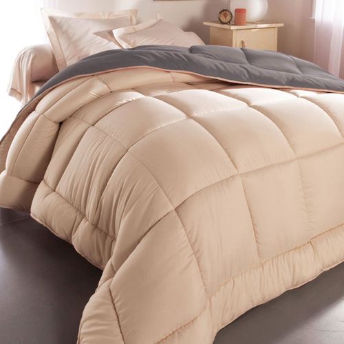 Couette Tempérée 200x200 Beige Crème En Polyester