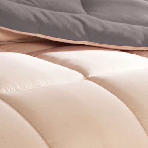 Couette Tempérée 240x220 Beige Crème En Polyester