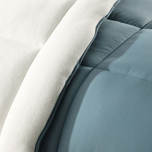 Couette Tempérée 260x240 Bleu Orage En Polyester