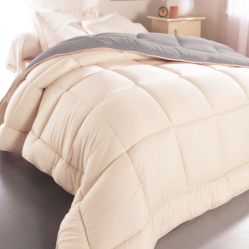 Couette Très Chaude 200x200 Beige Crème En Polyester