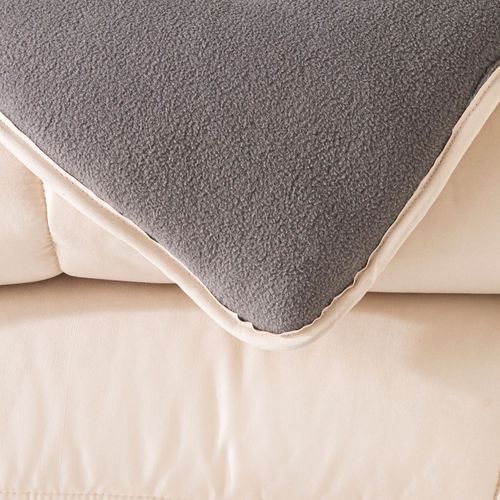 Couette Très Chaude 240x220 Beige Crème En Polyester