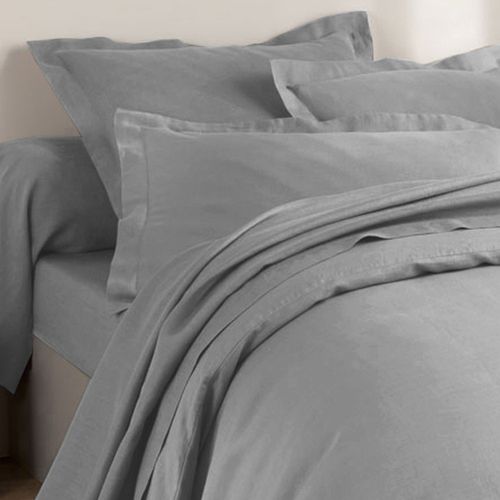 Taie Traversin 45x185 Gris En Lin