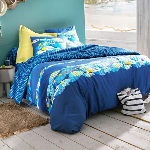 Taie Sac 50x70 Bleu En Coton