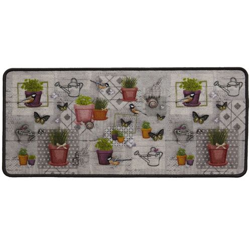 Tapis De Cuisine Unique Gris En Textile