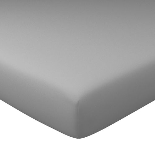 Drap-housse 160x200x28 Gris En Coton