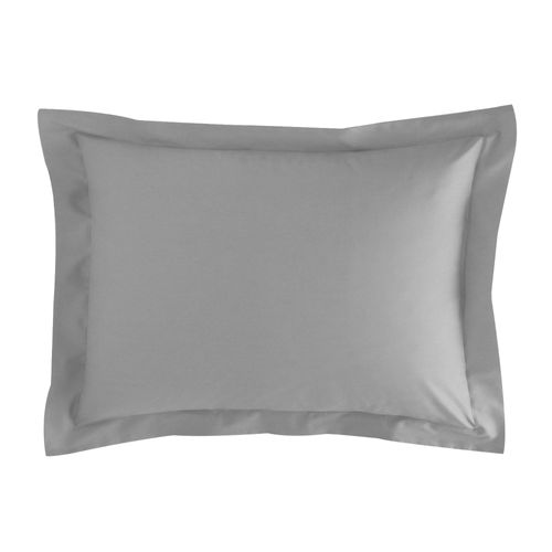 Taie Volant 50x70 Gris En Coton
