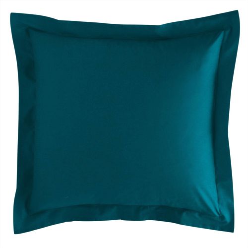 Taie Volant 50x70 Bleu Petrole En Coton