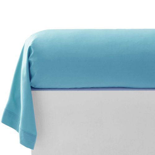 Taie Traversin 43x185 Bleu Nuage En Coton