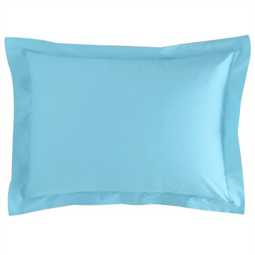 Taie Volant 63x63 Bleu Nuage En Coton