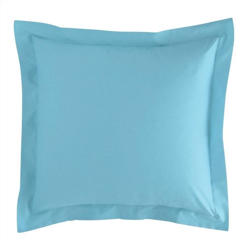 Taie Volant 50x70 Bleu Nuage En Coton