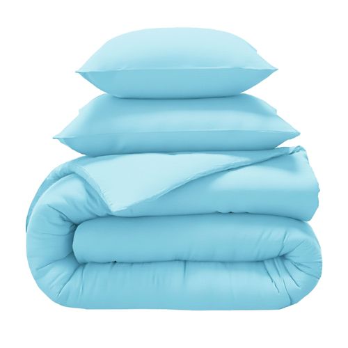 Housse De Couette 240x220 Bleu Nuage En Coton