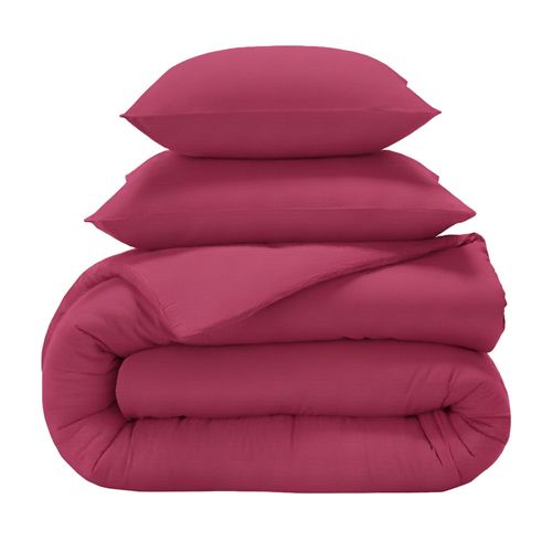 Housse De Couette 200x200 Rose Indien En Coton