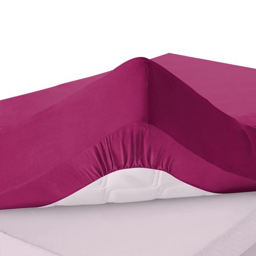 Drap-housse Grand Bonnet 140x200x32 Rose Indien En Coton