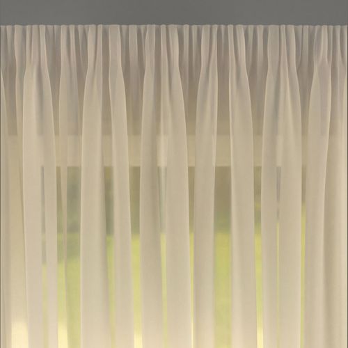 Voilage 145x180 Blanc Ivoire En Polyester