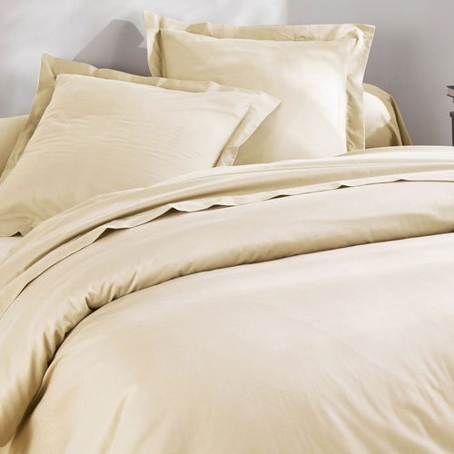 Drap-housse 140x200x28 Beige Sable En Coton