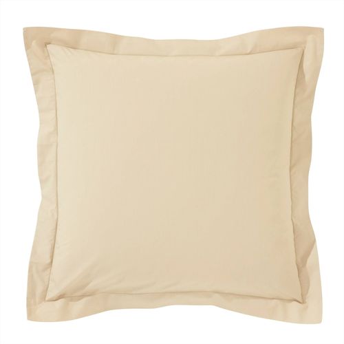 Taie Volant 63x63 Beige Sable En Coton