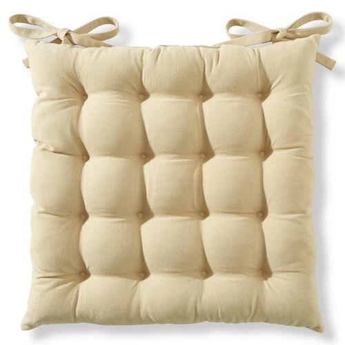 Lot de 2 Galettes 40x40 Beige En Coton