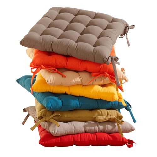 Lot de 2 Galettes 40x40 Gris En Coton